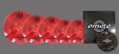 Red low volume cymbals